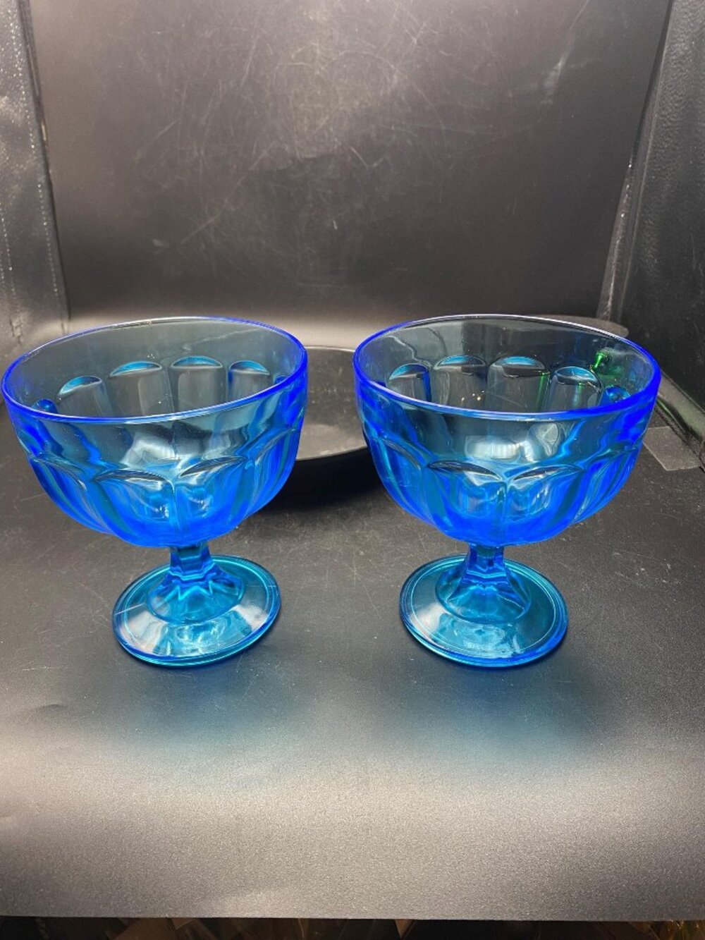 U.S. Glass Sherbet Cups Oversize Aunt Polly design